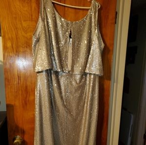 ABS GOLD LEMAY FULLY SEQUINED GOWN